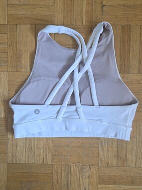 Lululemon White Strappy Sports Bra Size 4